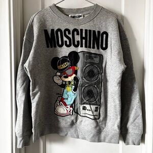 H&M x Moschino Mickey Mouse Gray Sweatshirts